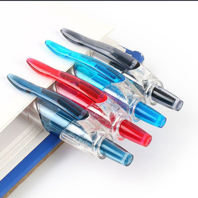 Komplet gel olovki na uvlačenje, 0,5 mm, crna, plava, crvena, kemijska olovka s punjenjem, školski uredski pribor, pisaći materijal s potpisom