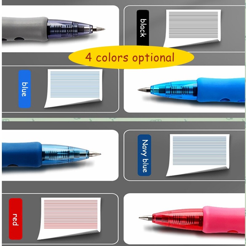 Komplet gel olovki na uvlačenje, 0,5 mm, crna, plava, crvena, kemijska olovka s punjenjem, školski uredski pribor, pisaći materijal s potpisom