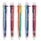 1/3/5 kom višebojnih gel olovki 0,5 mm kemijske olovke na uvlačenje 6 boja prozirna bačva Školski uredski pribor Učenici