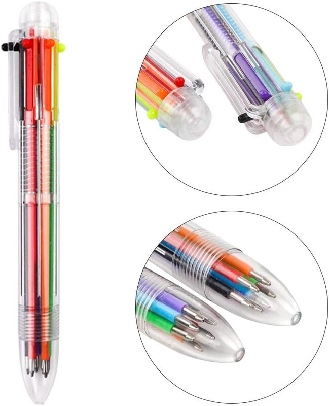 1/3/5 kom višebojnih gel olovki 0,5 mm kemijske olovke na uvlačenje 6 boja prozirna bačva Školski uredski pribor Učenici