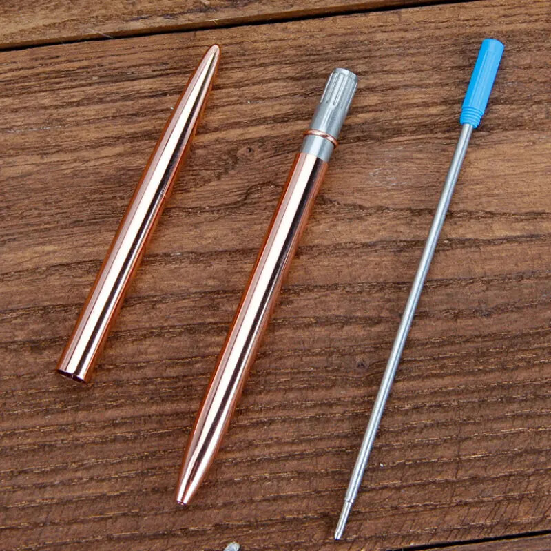 Visokokvalitetna metalna kemijska olovka Luksuzne kemijske olovke za pisanje Uredska školska kemijska olovka Crna Plava rotirajuća olovka