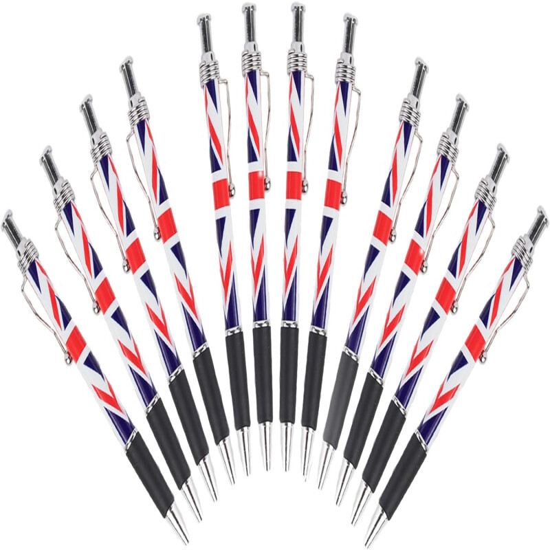 Kemijska olovka s uvlačnom zastavom Union Jack od 20 komada, olovka s engleskom zastavom u stilu Londona, poklon za okupljanje veterana, uredski pribor