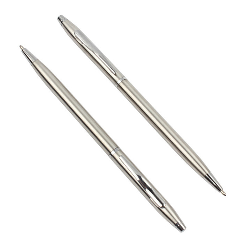 4PCS/LOT GENKKY olovka uniseks 0,7 mm rotirajuća metalna kemijska olovka kemijska olovka od nehrđajućeg čelika čelična šipka uljana olovka komercijalni pribor