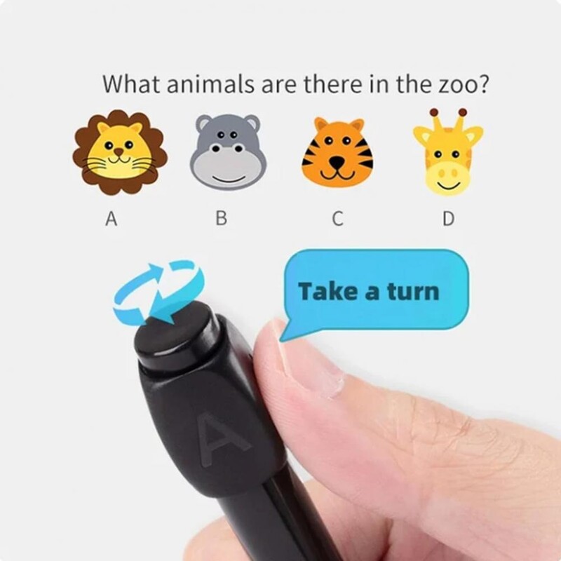 Smiješna ABCD Rotacija Answer Gel Pen Kemijska olovka Tihi ležaj Oslobodite se anksioznosti Roman Dizajn Rotation Gel Pen School