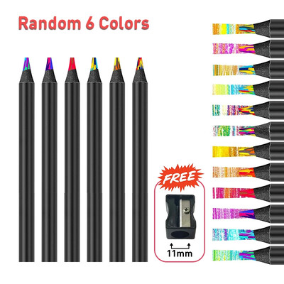 3/4/6/12Pcs Čarobne dugine olovke Olovke u boji 12 boja Raznobojne olovke za umjetnički pribor Crtanje Bojanje Skiciranje