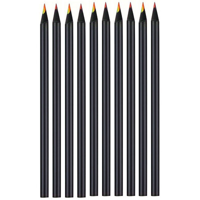 5/10 бр. Kawaii Rainbow Pencil 7 Colors Concentric Gradient Crayons Моливи за подарък Моливи за оцветяване Художествена живопис Рисуване Канцеларски материали