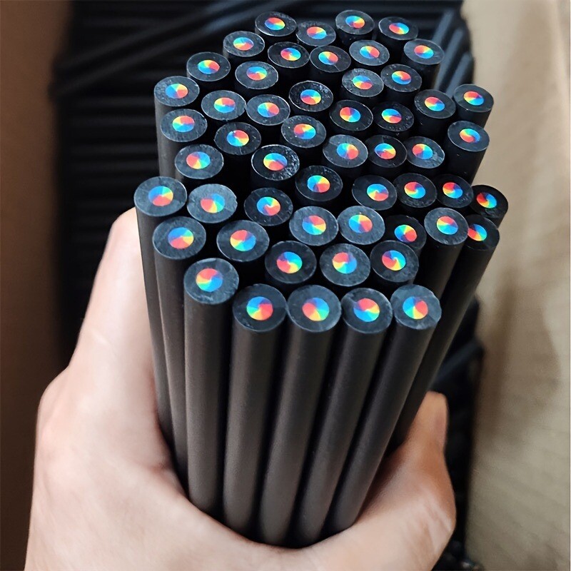 5/10 бр. Kawaii Rainbow Pencil 7 Colors Concentric Gradient Crayons Моливи за подарък Моливи за оцветяване Художествена живопис Рисуване Канцеларски материали