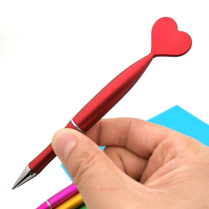2 бр. Химикалки във формата на сърце за Свети Валентин Черни гел мастила Ролери Химикалки за офис ученически пособия Подаръци за рожден ден Химикалки