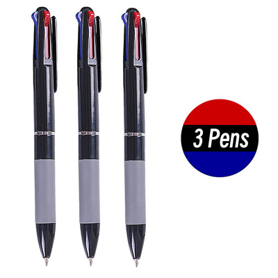 3 в 1 червено/черно/синьо мастило Цвят 0,7 mm Ученически Химикалки Топка Писане Канцеларски материали Изискани ученически пособия Моливи Офис