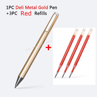 Deli Metalna olovka za natpise Zlatna/srebrna gel olovka 0,5 mm Refils Zlatna Srebrna PREMEC Smooth Refill MiKuni Japan Ink Black