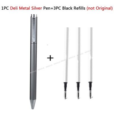 Deli Metalna olovka za natpise Zlatna/srebrna gel olovka 0,5 mm Refils Zlatna Srebrna PREMEC Smooth Refill MiKuni Japan Ink Black