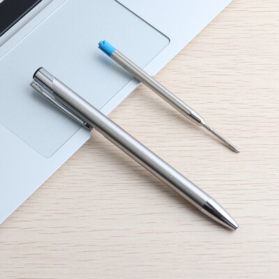 Metalna kemijska olovka Materijali od nehrđajućeg čelika Press Style G2 Refills 0,7 mm Hemijske olovke s crnom plavom tintom Za školski ured