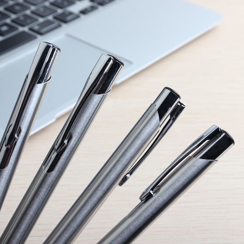 Metalna kemijska olovka Materijali od nehrđajućeg čelika Press Style G2 Refills 0,7 mm Hemijske olovke s crnom plavom tintom Za školski ured