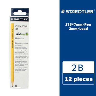 12 komada STAEDTLER žute olovke 133 set 2H/HB/2B olovne drvene standardne olovke Bojice za umjetničke skice Pribor za školu i ured A6541