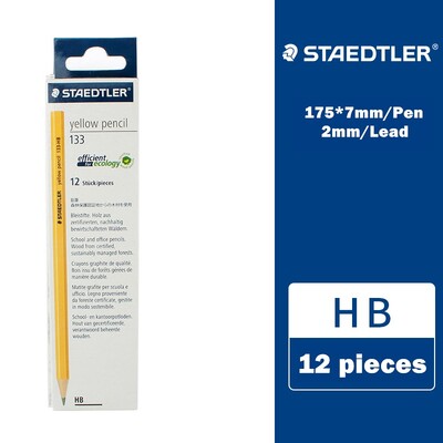 12 komada STAEDTLER žute olovke 133 set 2H/HB/2B olovne drvene standardne olovke Bojice za umjetničke skice Pribor za školu i ured A6541