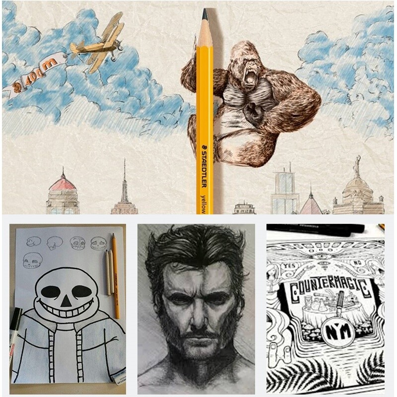 12 komada STAEDTLER žute olovke 133 set 2H/HB/2B olovne drvene standardne olovke Bojice za umjetničke skice Pribor za školu i ured A6541