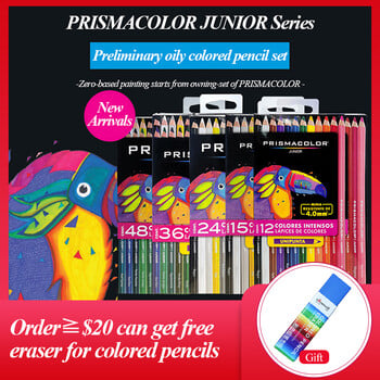 PRISMACOLOR Oily Wood Colored Pencil Set Painting Sketch Colorful Pencil for Beginer Student Supplies Art 12/15/24/36/48 Colors