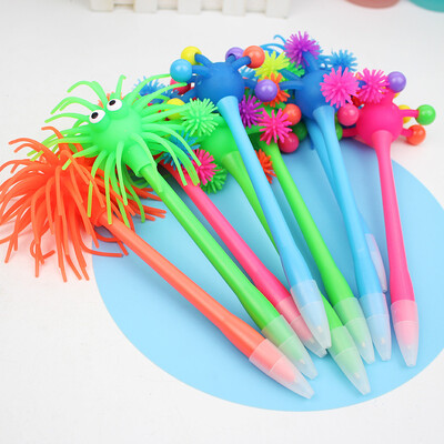 1 komad Lytwtw's Cute Creative Cartoon Ball Decompression Ball Point Pens Kawaii Cartoon Printers Office School Supplies Pen