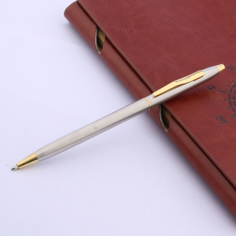 3 PC visokokvalitetna uredska studentska olovka od nehrđajućeg zlata, metalna kemijska olovka