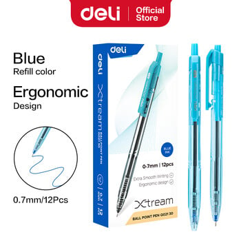 Στυλό γραφής Deli 12PCS/Box 0,7mm Γραφείο Gel Στυλό Γραφής Smoothing Writing Low ιξώδες στυλό γραφής Office School Stationery