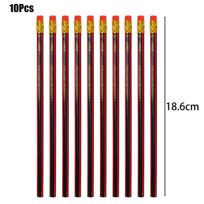 40/30/10PCS Дървени моливи с гумичка Студентски деца Рисуване Рисуване Шестоъгълен молив с ръкохватка Училищни канцеларски материали