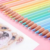 Brutfuner 12/24Colors Set Makaron Olovke u boji Crtanje Drvene olovke u boji Slikanje za učenike Umjetnik Crtanje Likovni pribor