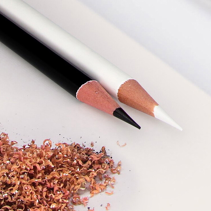 12 бр. Бели черни моливи Професионален маслен цветен молив Комплект моливи за рисуване Скица Студентски артикули