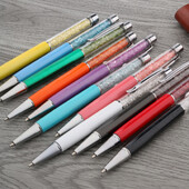 Цветен алуминий и пластмаса Сребърен кристал ПОДАРЪК Химикалка