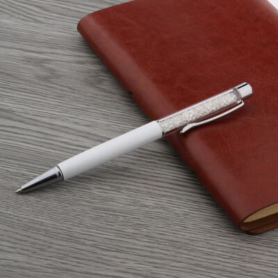 Цветен алуминий и пластмаса Сребърен кристал ПОДАРЪК Химикалка