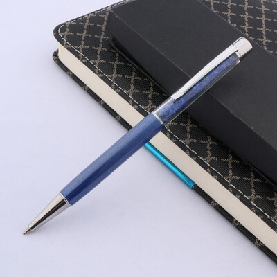 Цветен алуминий и пластмаса Сребърен кристал ПОДАРЪК Химикалка