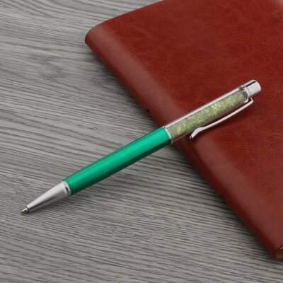 Цветен алуминий и пластмаса Сребърен кристал ПОДАРЪК Химикалка