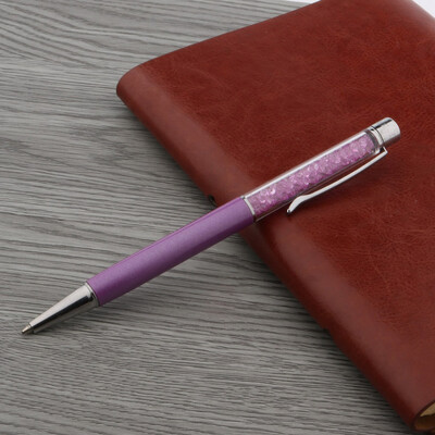 Цветен алуминий и пластмаса Сребърен кристал ПОДАРЪК Химикалка