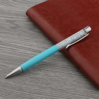 Цветен алуминий и пластмаса Сребърен кристал ПОДАРЪК Химикалка