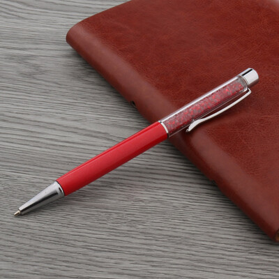 Цветен алуминий и пластмаса Сребърен кристал ПОДАРЪК Химикалка