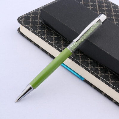 Цветен алуминий и пластмаса Сребърен кристал ПОДАРЪК Химикалка