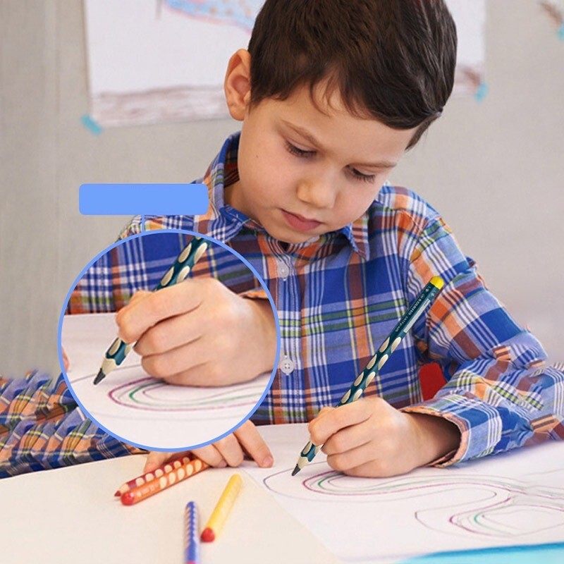 STABILO 321 Поза за корекция на захвата на лявата ръка на ученика с триъгълен молив с джойстик и молив с дупка Практика на писане