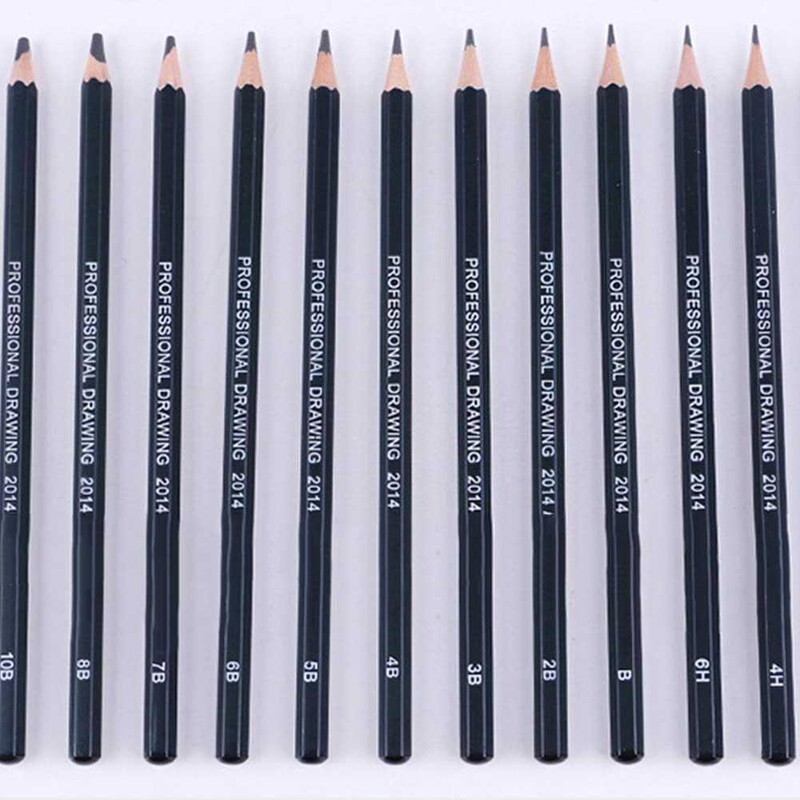 Profesionalne 14KOM 12B 10B 8B 7B 6B 5B 4B 3B 2B Drvene olovke Set olovaka za crtanje Grapgite Drveni školski pribor za olovke za skice