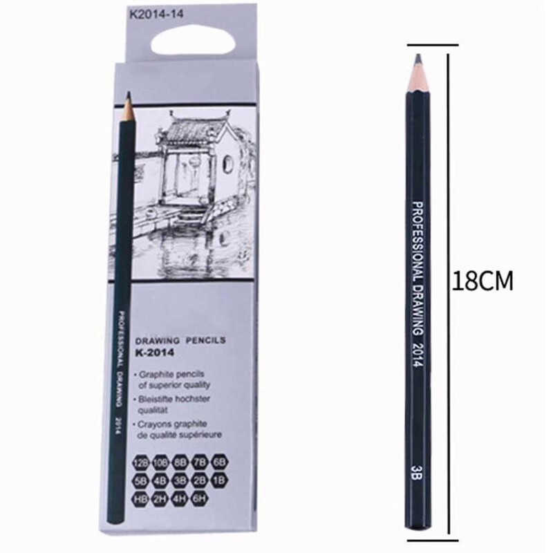 Profesionalne 14KOM 12B 10B 8B 7B 6B 5B 4B 3B 2B Drvene olovke Set olovaka za crtanje Grapgite Drveni školski pribor za olovke za skice
