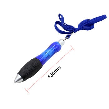 Στυλό με σχοινί λαιμού Anti Loss Ballpoint Pens with Safety Neck Rope Lanyard Φορητό μαύρο στυλό για γραφή με υπογραφή