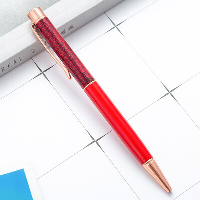 Nova zlatna olovka u prahu za živi pijesak Metalna kreativna kemijska olovka Rođendanske olovke Prilagođeni logotip Personalizirani darovi Školski pribor