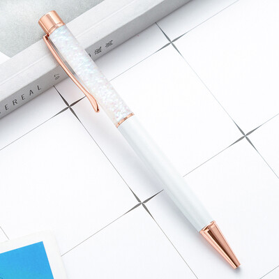 Nova zlatna olovka u prahu za živi pijesak Metalna kreativna kemijska olovka Rođendanske olovke Prilagođeni logotip Personalizirani darovi Školski pribor