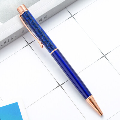 Nova zlatna olovka u prahu za živi pijesak Metalna kreativna kemijska olovka Rođendanske olovke Prilagođeni logotip Personalizirani darovi Školski pribor