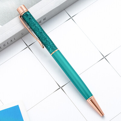 Nova zlatna olovka u prahu za živi pijesak Metalna kreativna kemijska olovka Rođendanske olovke Prilagođeni logotip Personalizirani darovi Školski pribor