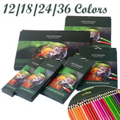 Creioane colorate din lemn, 12/18/24/36 de culori, hexagon, pictură pentru artist din lemn, creion de culoare în ulei, desen pentru școală, rechizite de artă