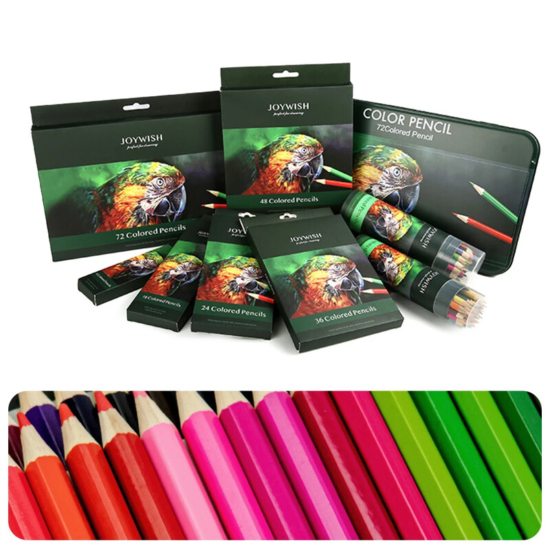 Creioane colorate din lemn, 12/18/24/36 de culori, hexagon, pictură pentru artist din lemn, creion de culoare în ulei, desen pentru școală, rechizite de artă