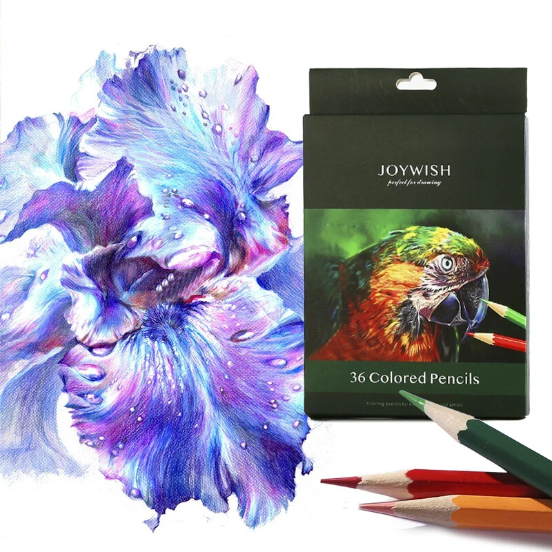 Creioane colorate din lemn, 12/18/24/36 de culori, hexagon, pictură pentru artist din lemn, creion de culoare în ulei, desen pentru școală, rechizite de artă