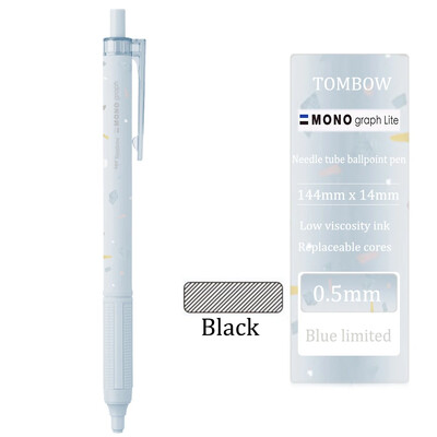 TOMBOW Zatamnjena kemijska olovka MONO Graph Lite Limited crna niske viskoznosti, srednje uljna olovka, glatka pisaća kancelarijski pribor za učenje