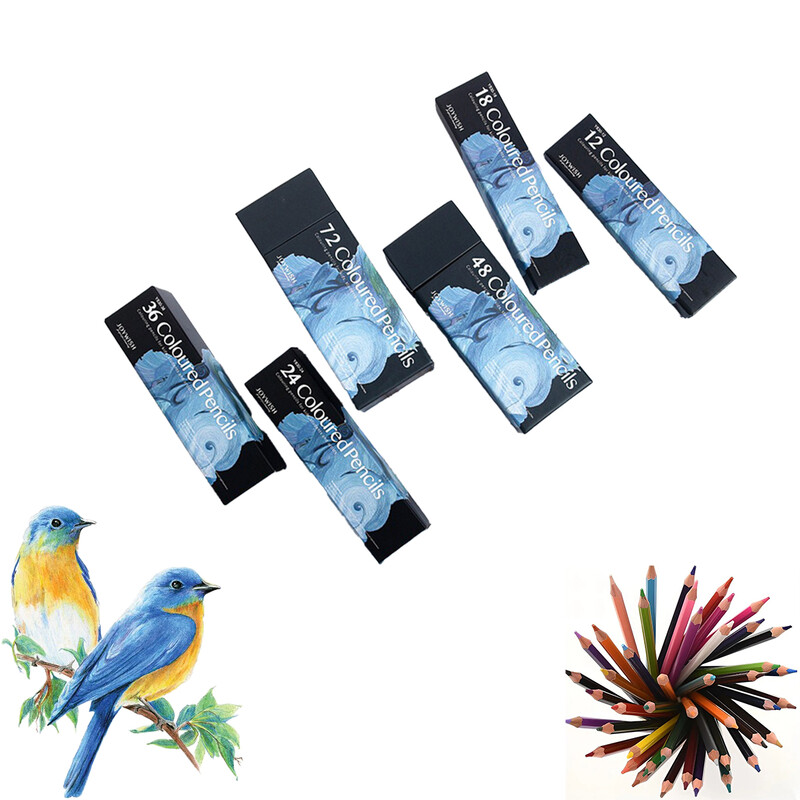 12/18/24/36/48/72 Boje Olovke u boji na bazi ulja Heksagonalni drveni set Skica za slikanje Umjetničko stvaralaštvo Učenici Likovni pribor za odrasle