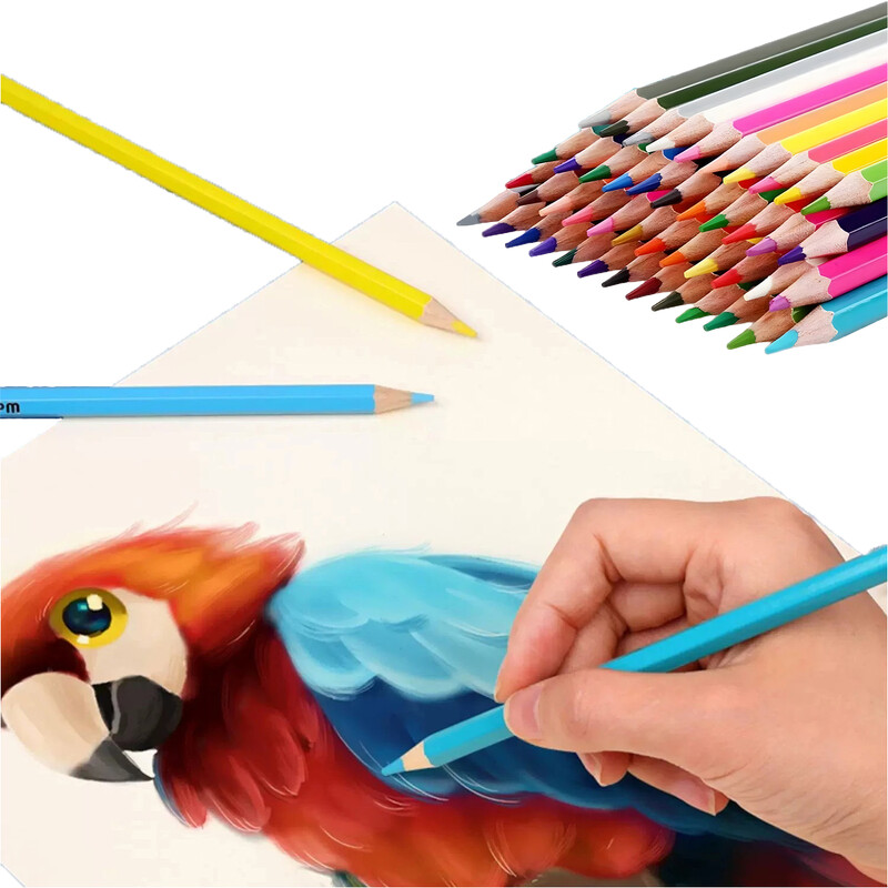 12/18/24/36/48/72 Boje Olovke u boji na bazi ulja Heksagonalni drveni set Skica za slikanje Umjetničko stvaralaštvo Učenici Likovni pribor za odrasle