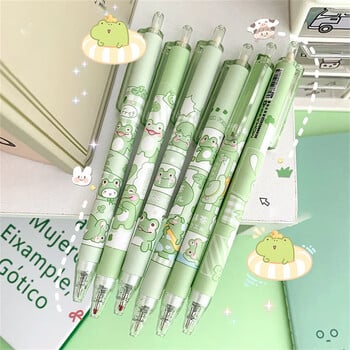 6 τμχ Cute Frog Gel στυλό Kawaii Stationery Στυλό Ballpoint Ballpen Students Gifts Στυλό Fashion School Αναλώσιμα Γραφείου